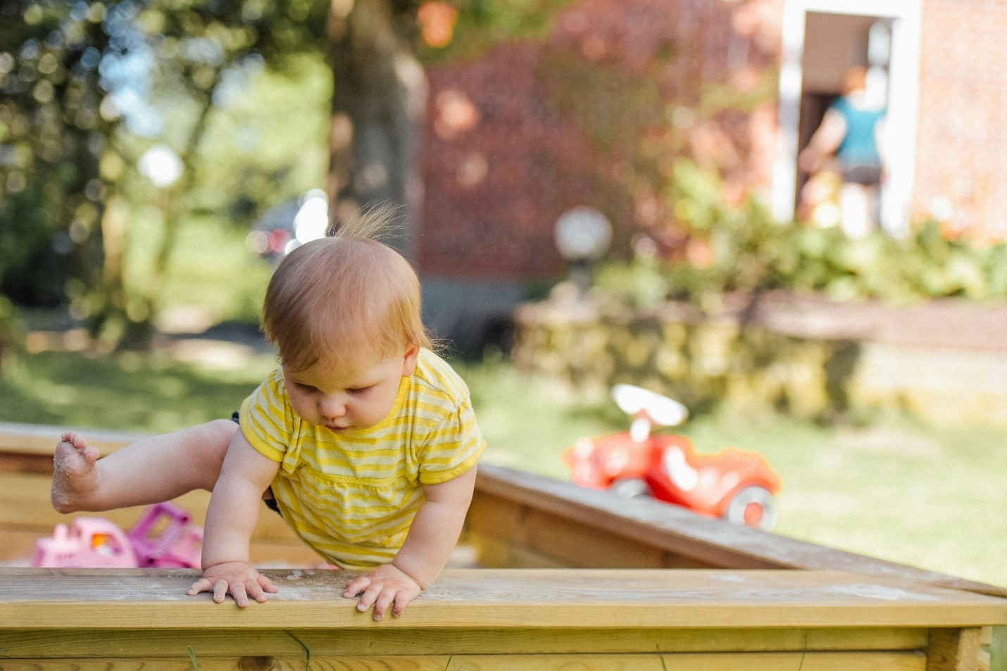 Child playing outdoors